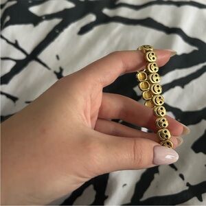 Gold Smiley Face Bracelet